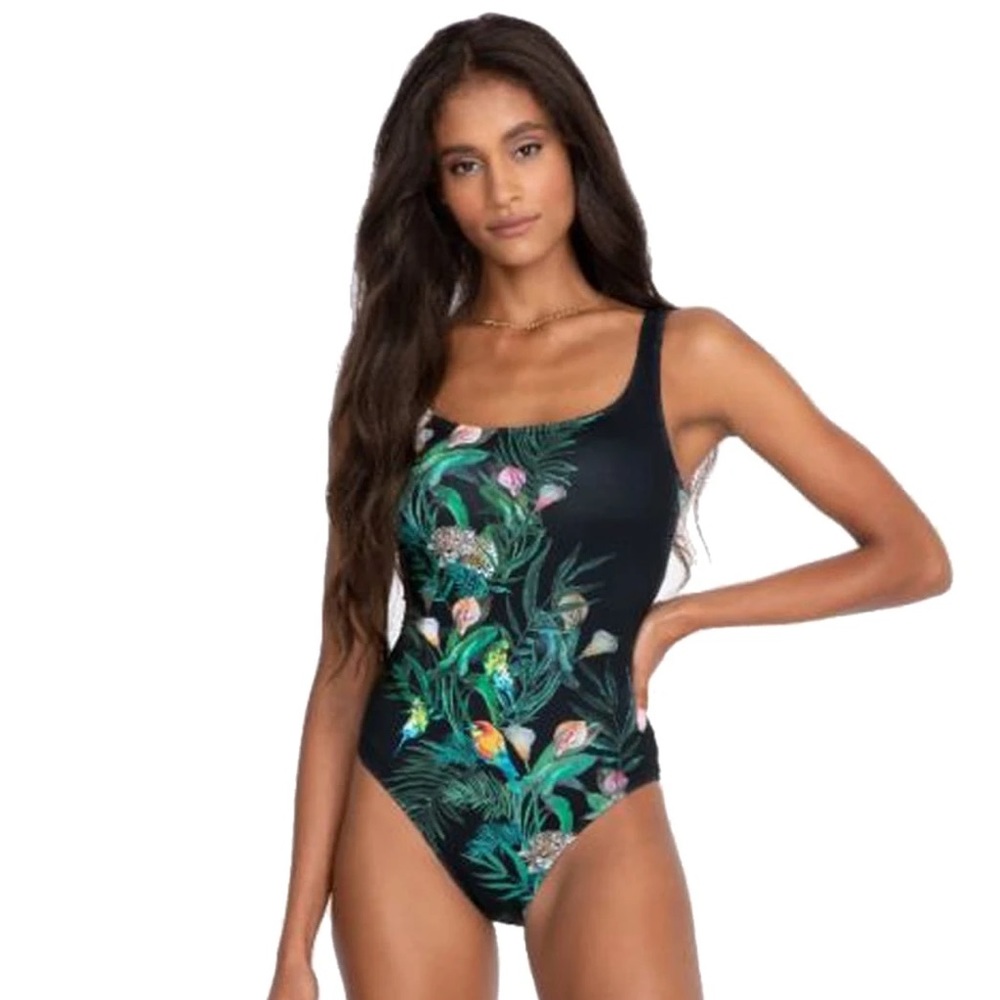 Johnny Was Calla Lily Tank One Piece Swimsuit size Small
